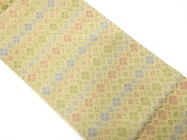 花繋ぎ模様織り出し袋帯